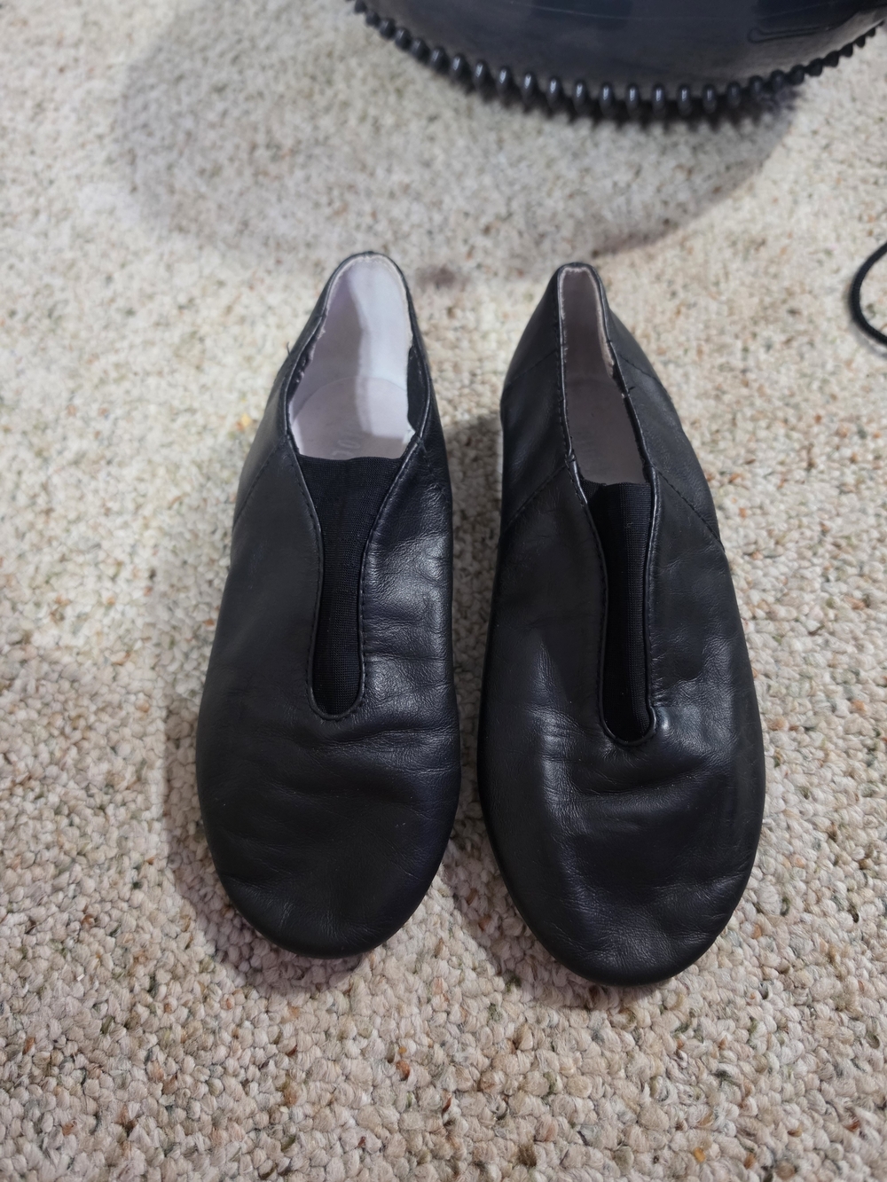 Bloch Black Leather Slip-On Dance Shoes